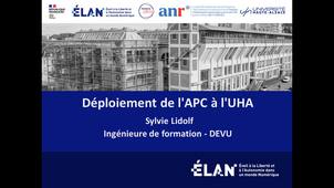 Déploiement et mise en œuvre de l’APC et de la personnalisation de parcours / Sylvie Lidolf & Sarah Lamy